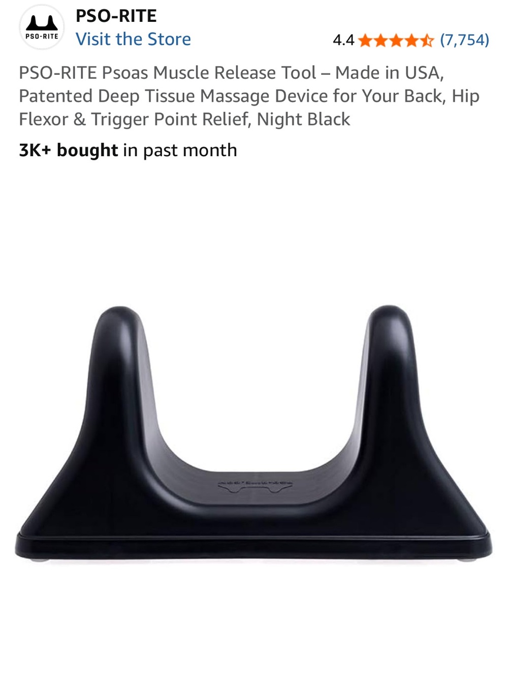 NEW PSO-RITE Psoas Muscle Release Tool - Night Black , Red